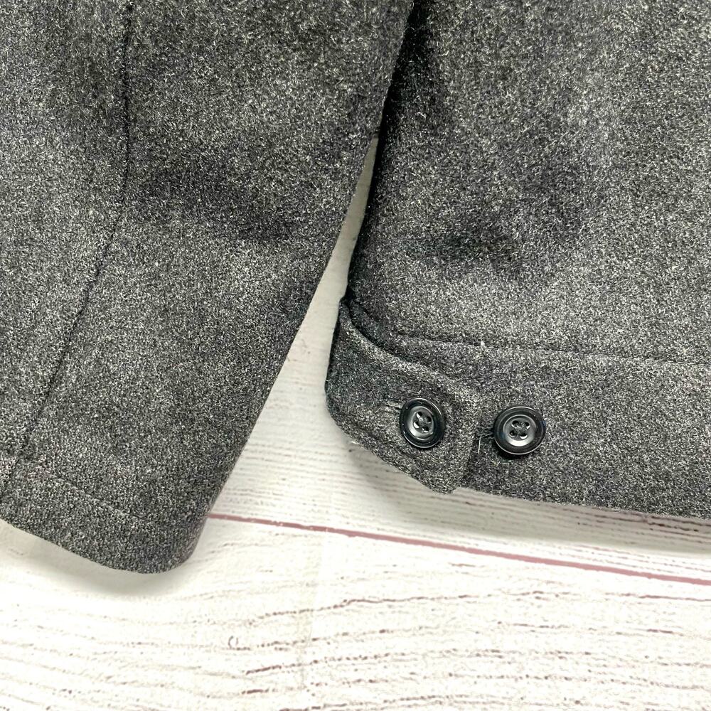 J. Crew Factory Charcoal Gray Wool Zip Front Biker Jacket Size S - Picture 10 of 13